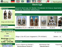 Tablet Screenshot of bierkruege-guenstig.com